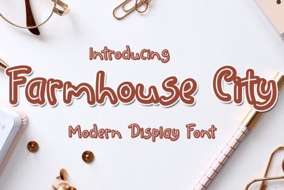 Farmhouse City Display Font for Modern Web Design