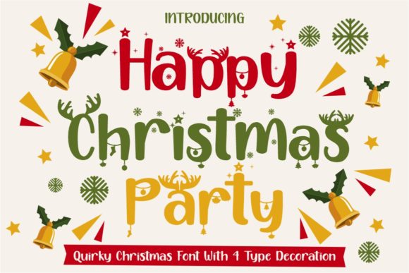 Happy Christmas Party Font for Branding and Holiday Materials