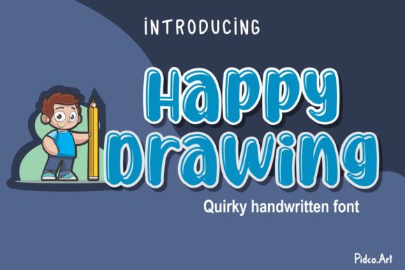 Happy Drawing: A Playful Display Font for Creative Campaigns