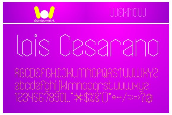 Lois Cesarano: A Futuristic Display Font for Web Design