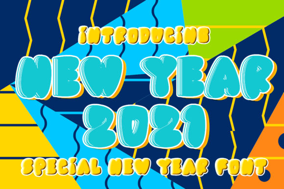 New Year 2021 Font for Modern Web Design